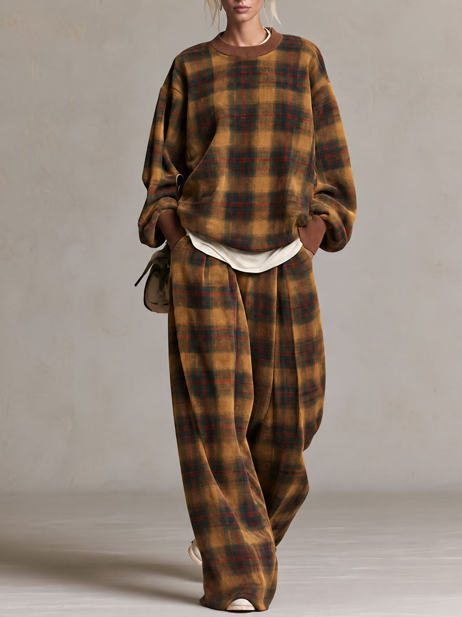 Amelia | Vintage Plaid Two-Piece Set