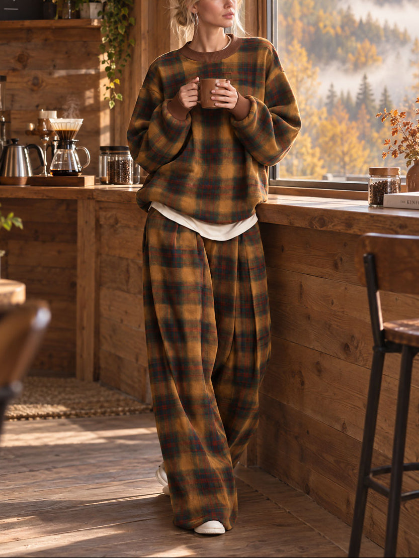 Amelia | Vintage Plaid Two-Piece Set
