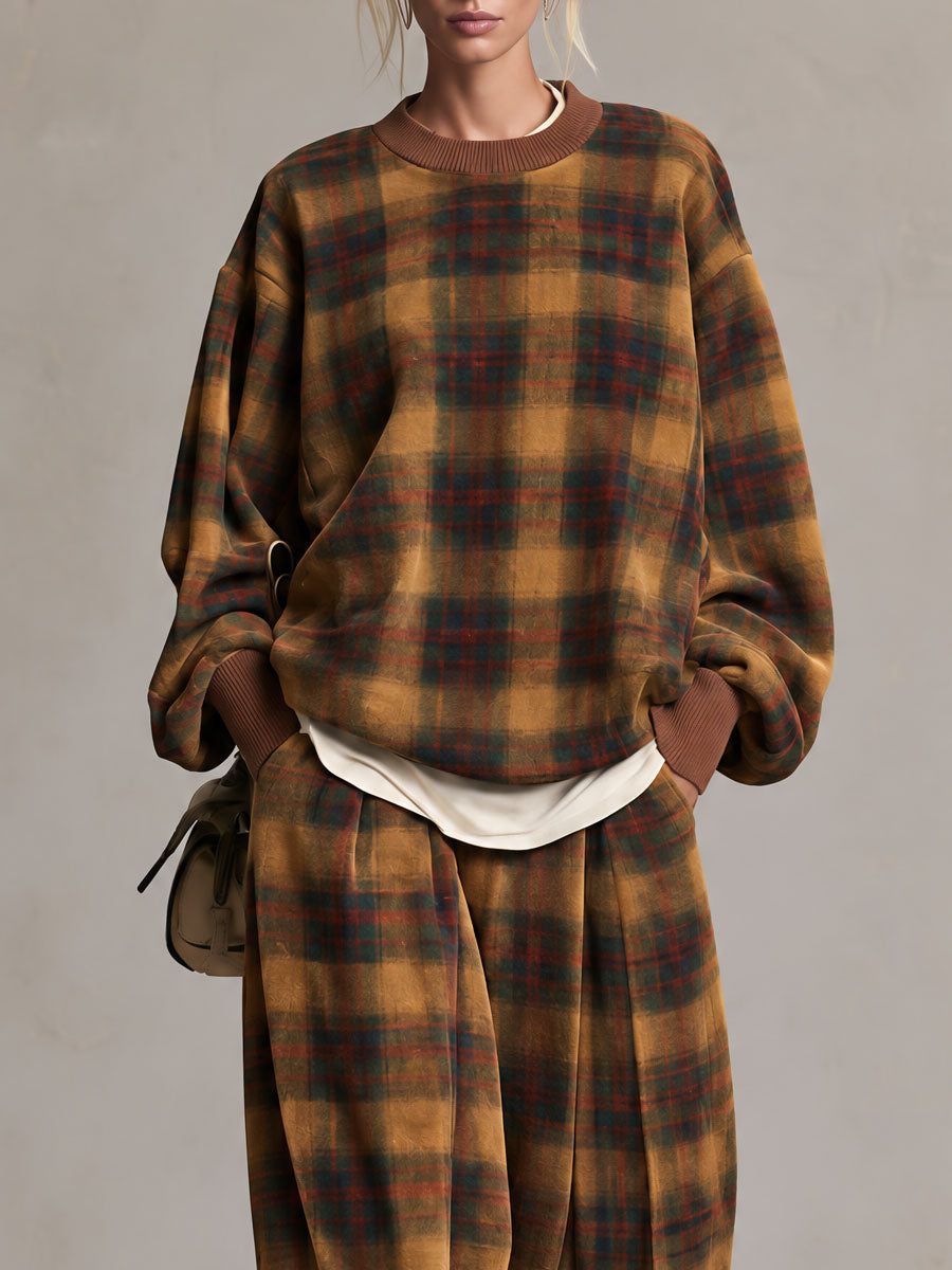 Amelia | Vintage Plaid Two-Piece Set