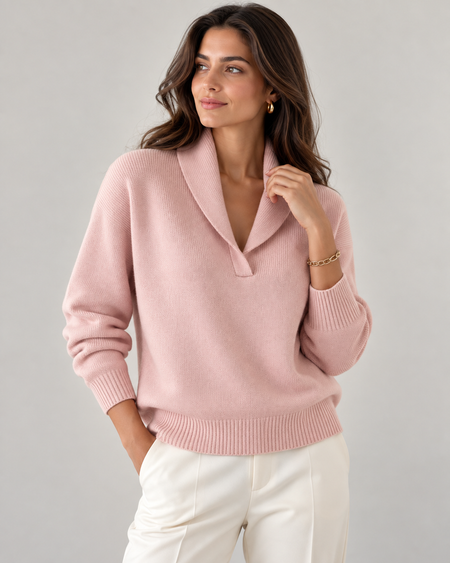 Isabella | Elegant Shawl Collar Sweater
