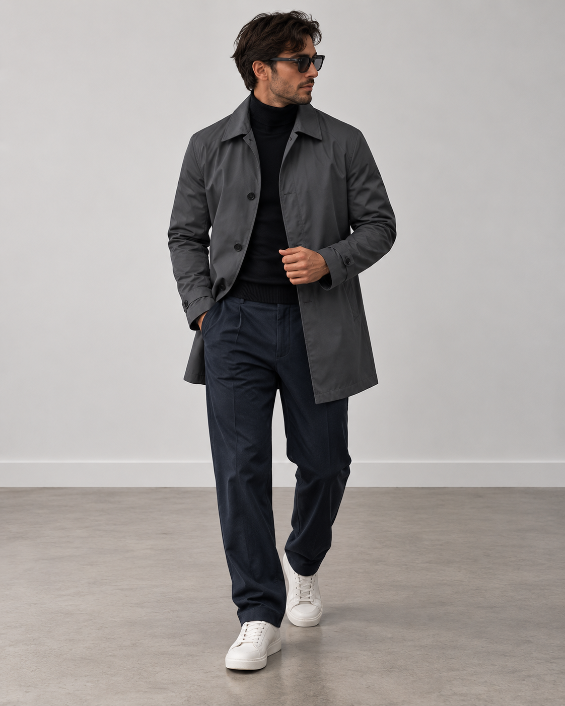 Lorenzo | Elegant Mid-Length Raincoat