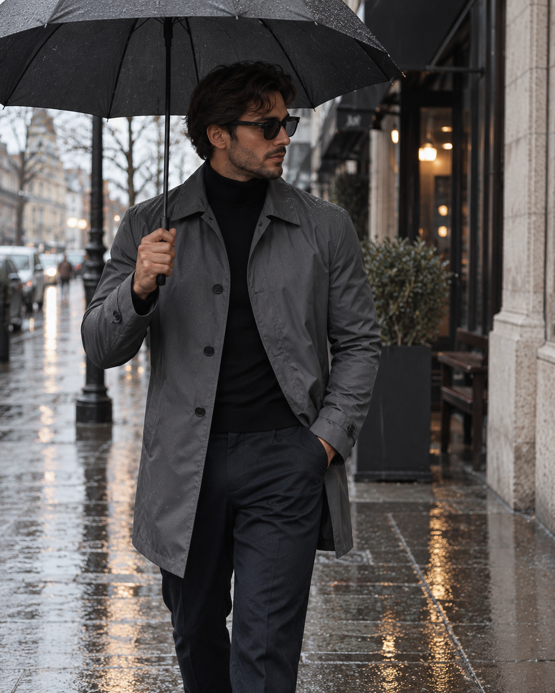 Lorenzo | Elegant Mid-Length Raincoat