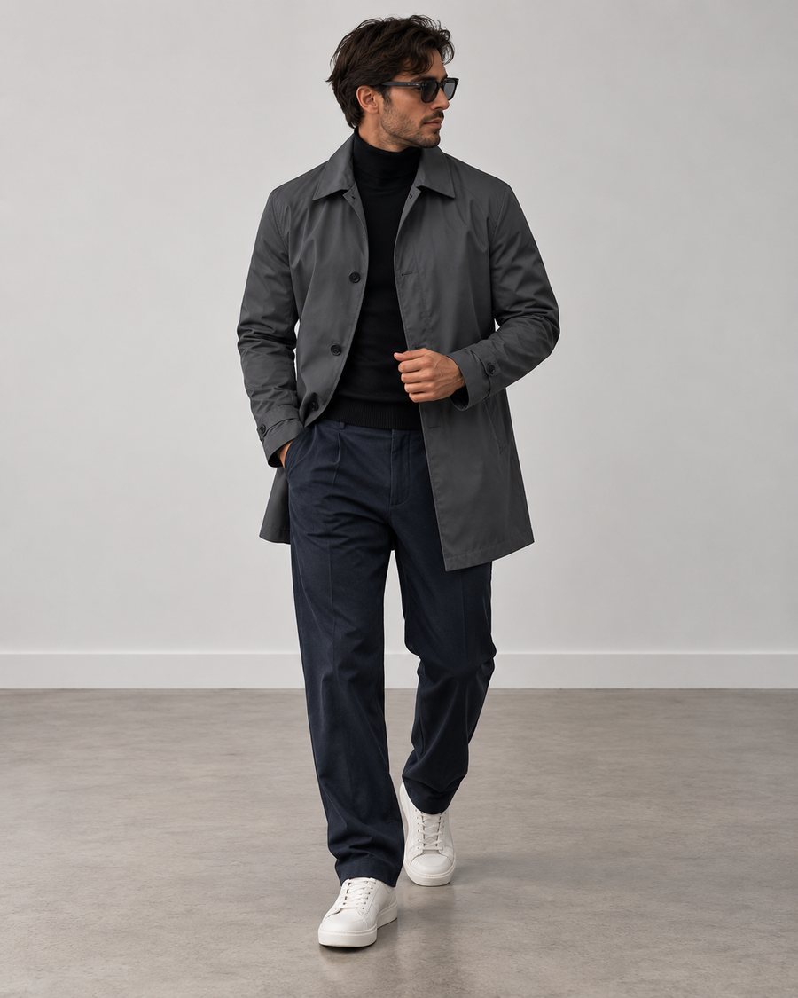 Lorenzo | Elegant Mid-Length Raincoat