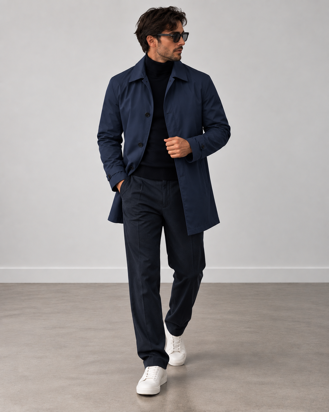 Lorenzo | Elegant Mid-Length Raincoat