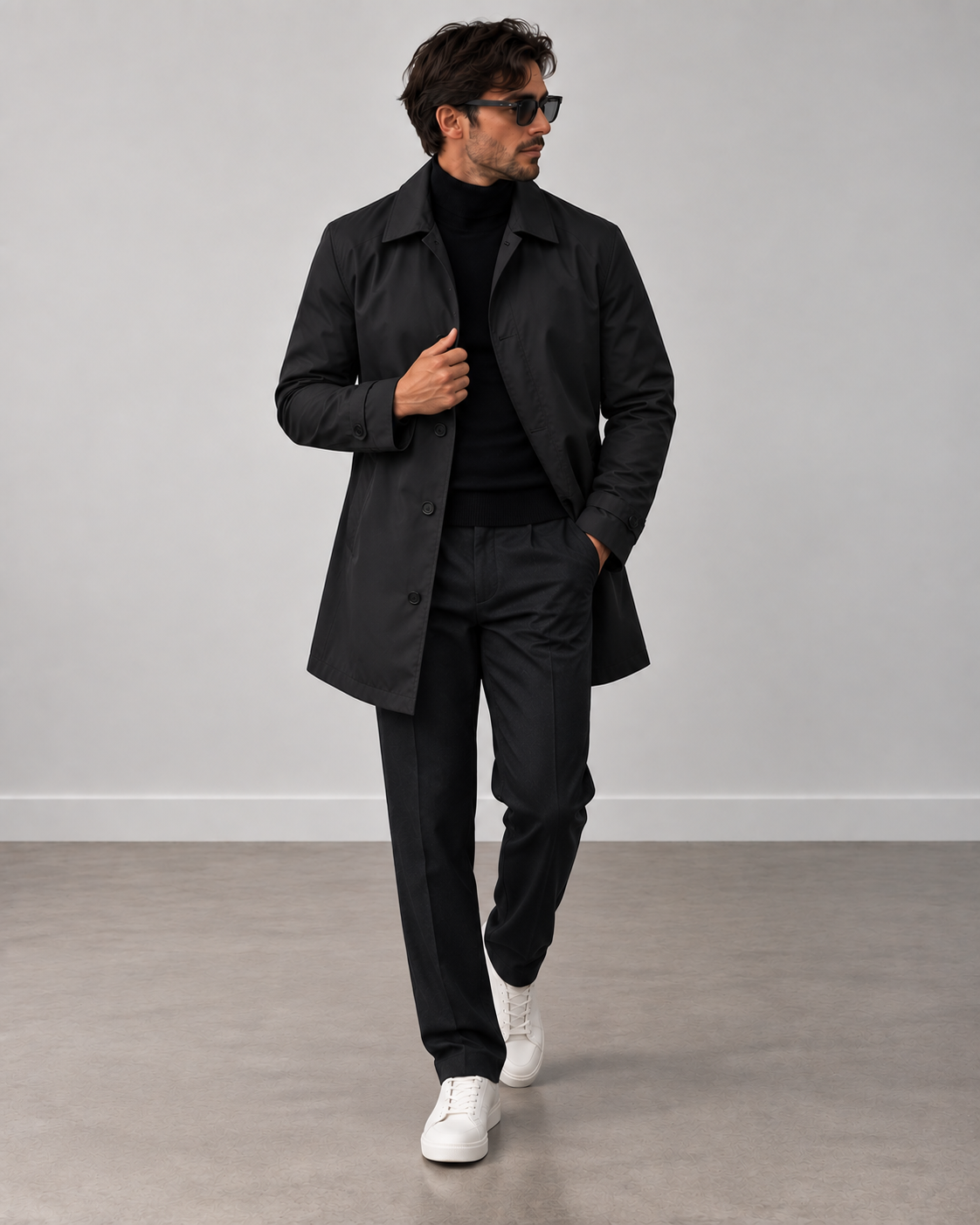 Lorenzo | Elegant Mid-Length Raincoat