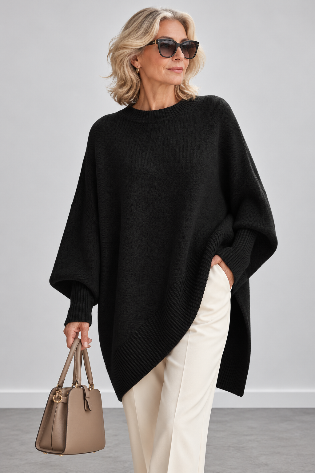 Amalia | Elegant Knit Poncho