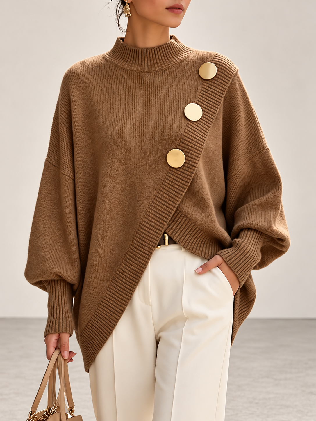 Valerie | Asymmetric Knit Sweater