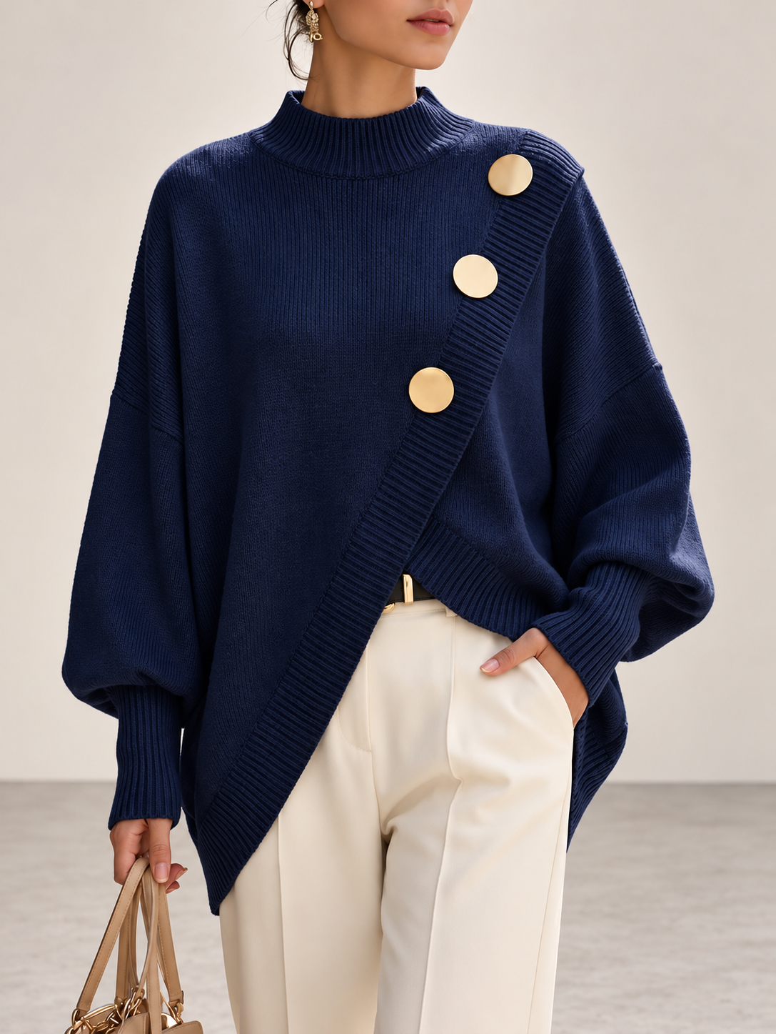 Valerie | Asymmetric Knit Sweater