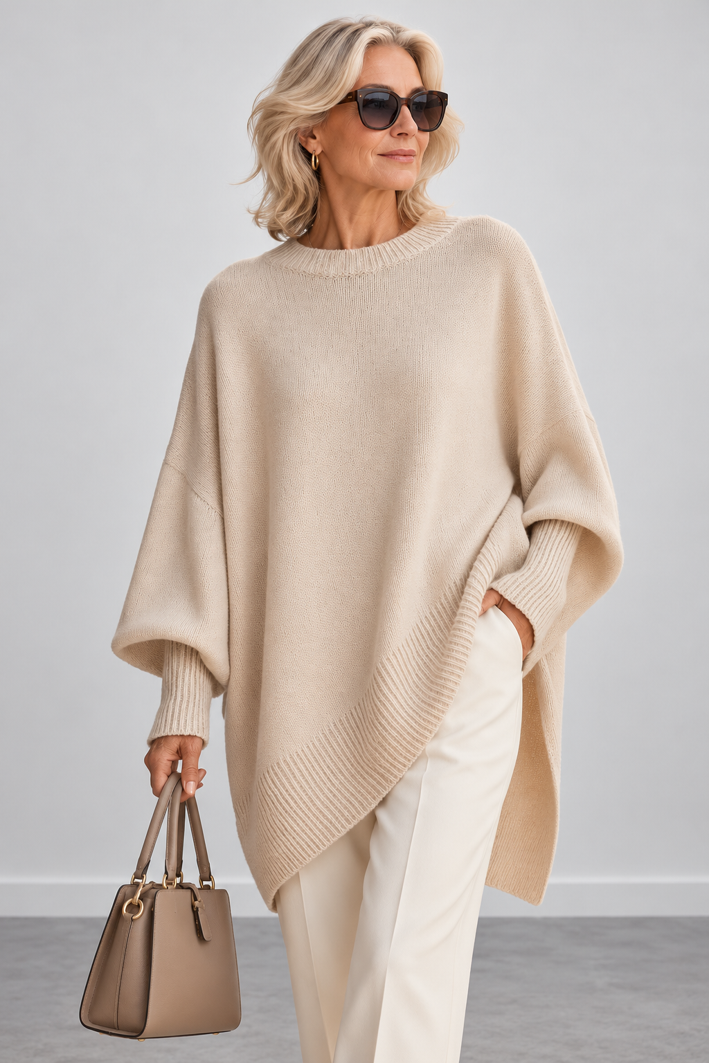 Amalia | Elegant Knit Poncho