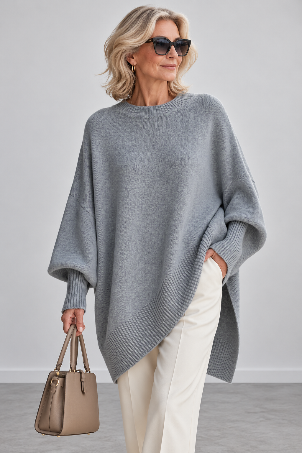 Amalia | Elegant Knit Poncho