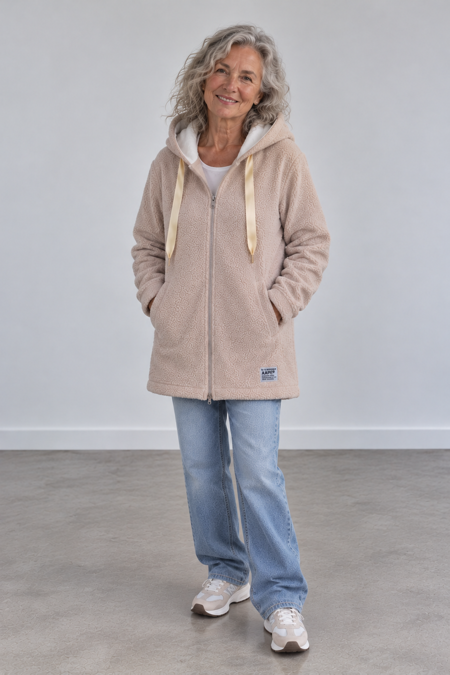 Olivia | Cosy Longline Hooded Fleece Jacket