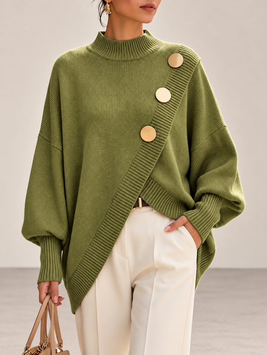 Valerie | Asymmetric Knit Sweater