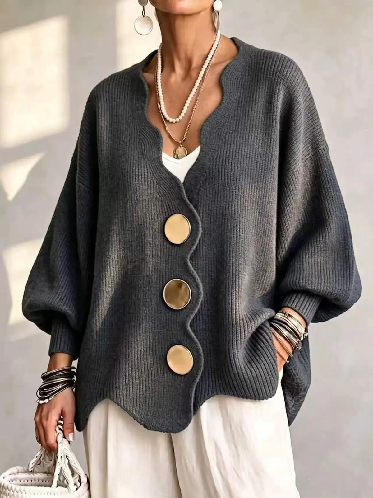 Vanessa | Buttoned Knit Cardigan