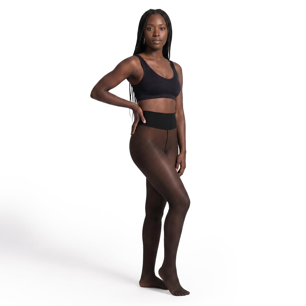 Elise | Sheer Illusion Fleece Tights
