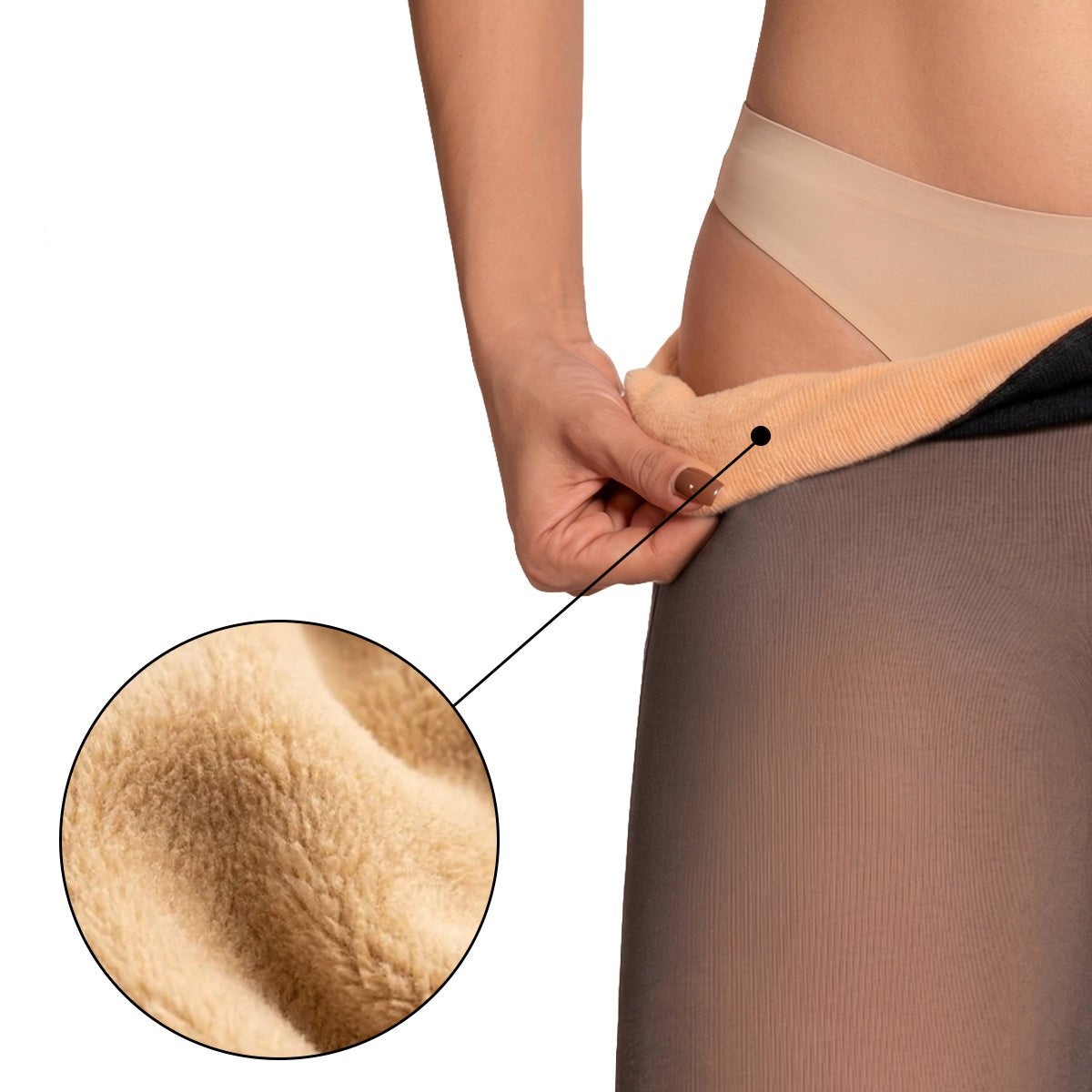 Elise | Sheer Illusion Fleece Tights